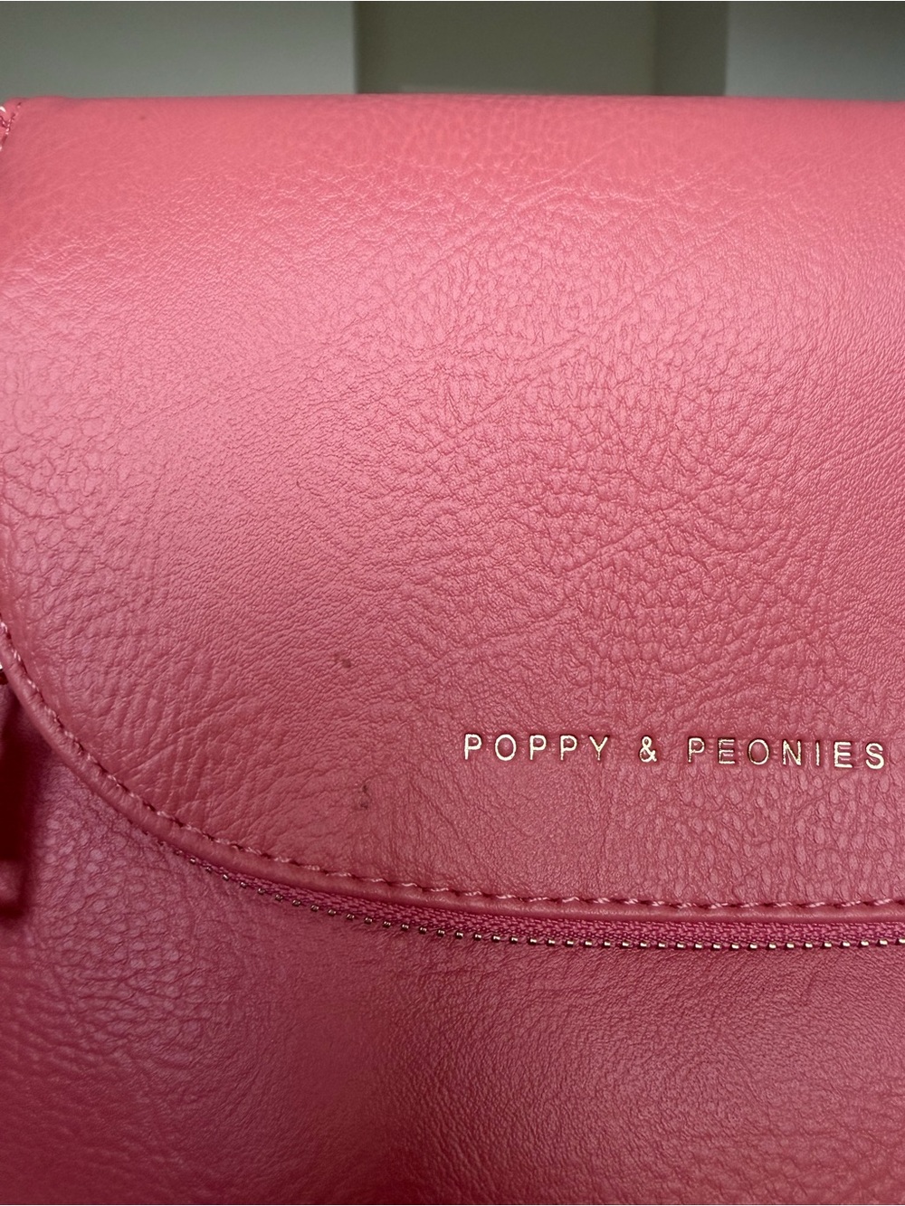 Poppy & Peonies Mini Downtown in Coral with matching Margaux wallet - Picture 5 of 13